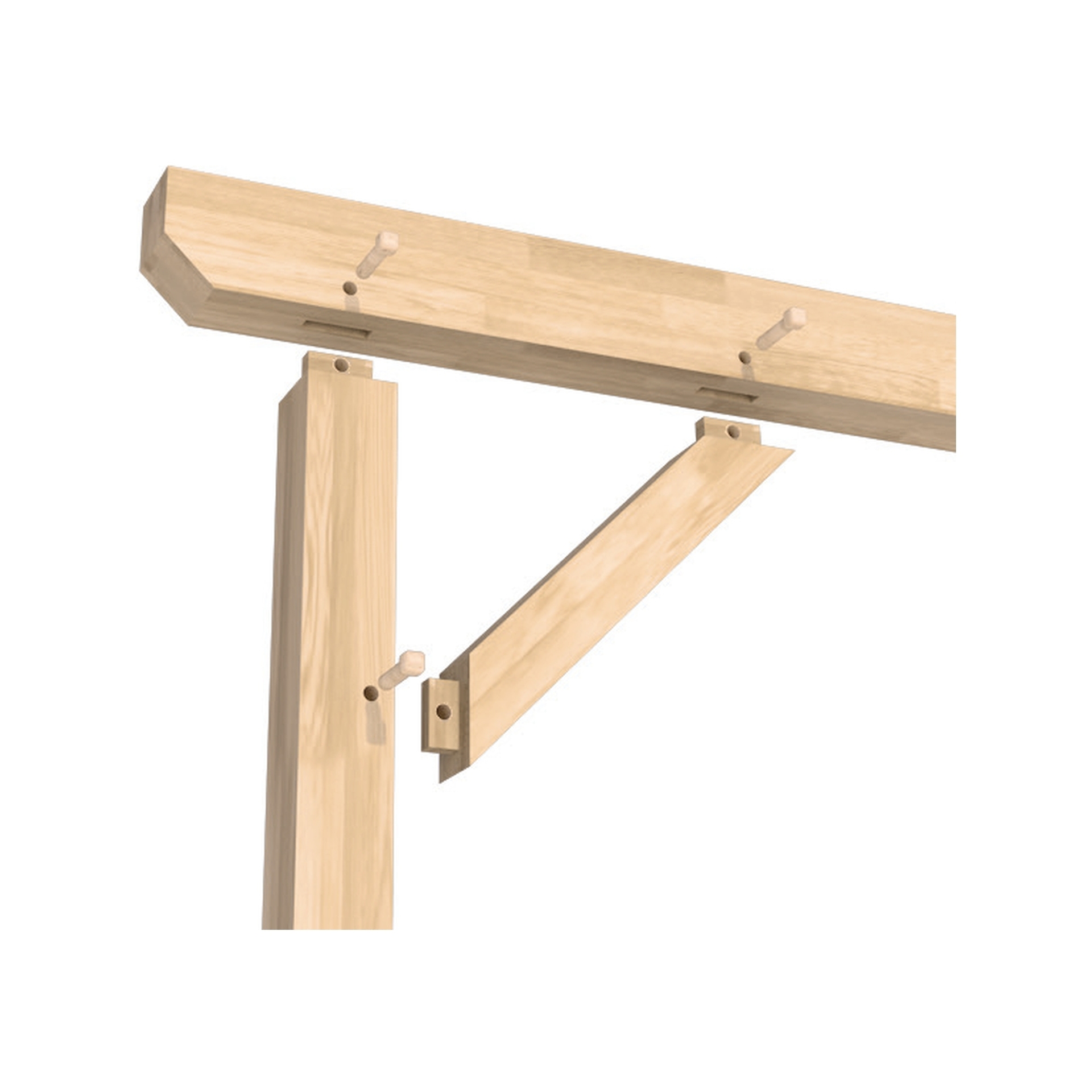 KATTO-Terrassenüberdachung, Leimholzbausatz mit Polyclear