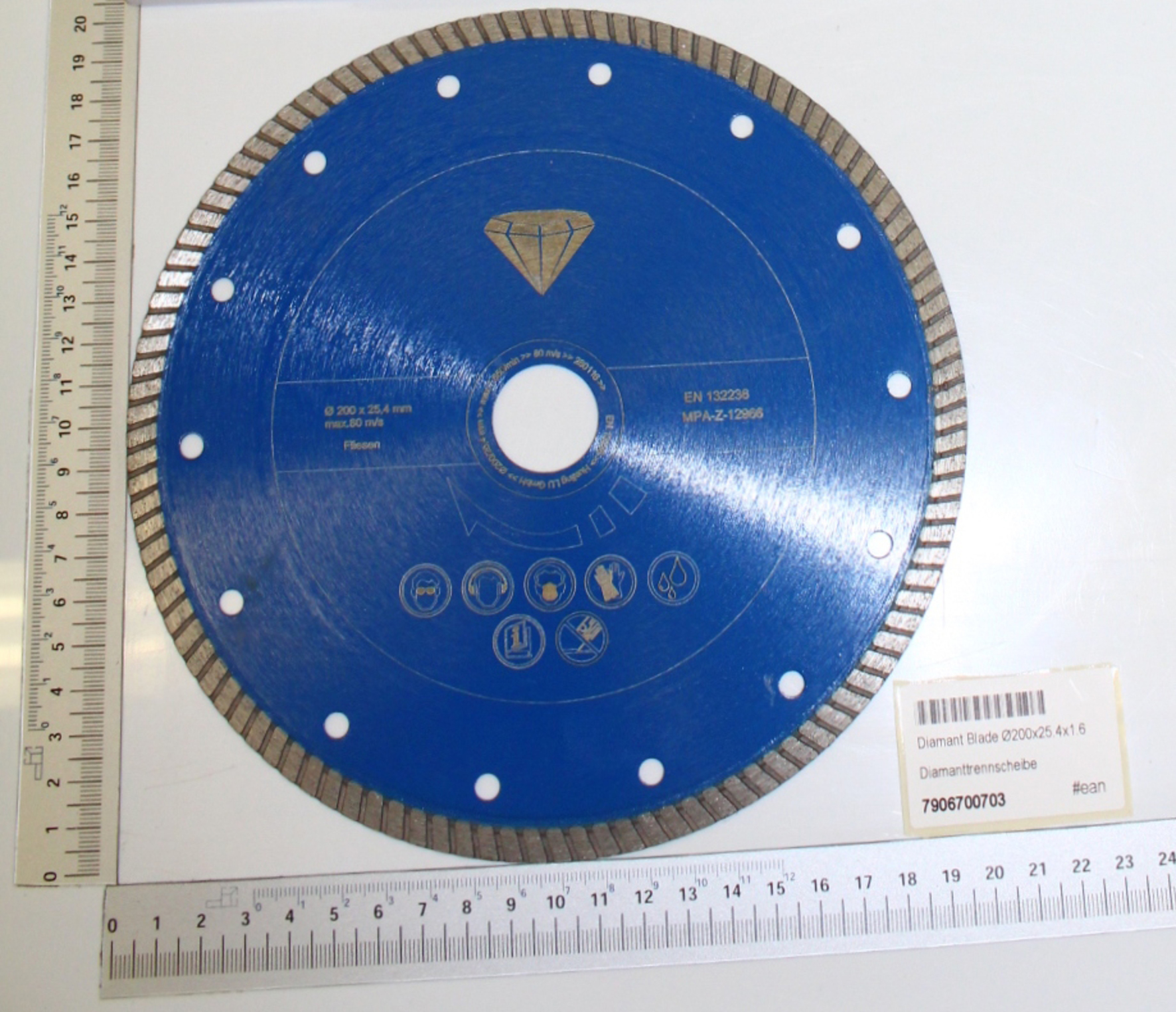 Diamant-Trennscheibe Ø 200 x 25,4 mm