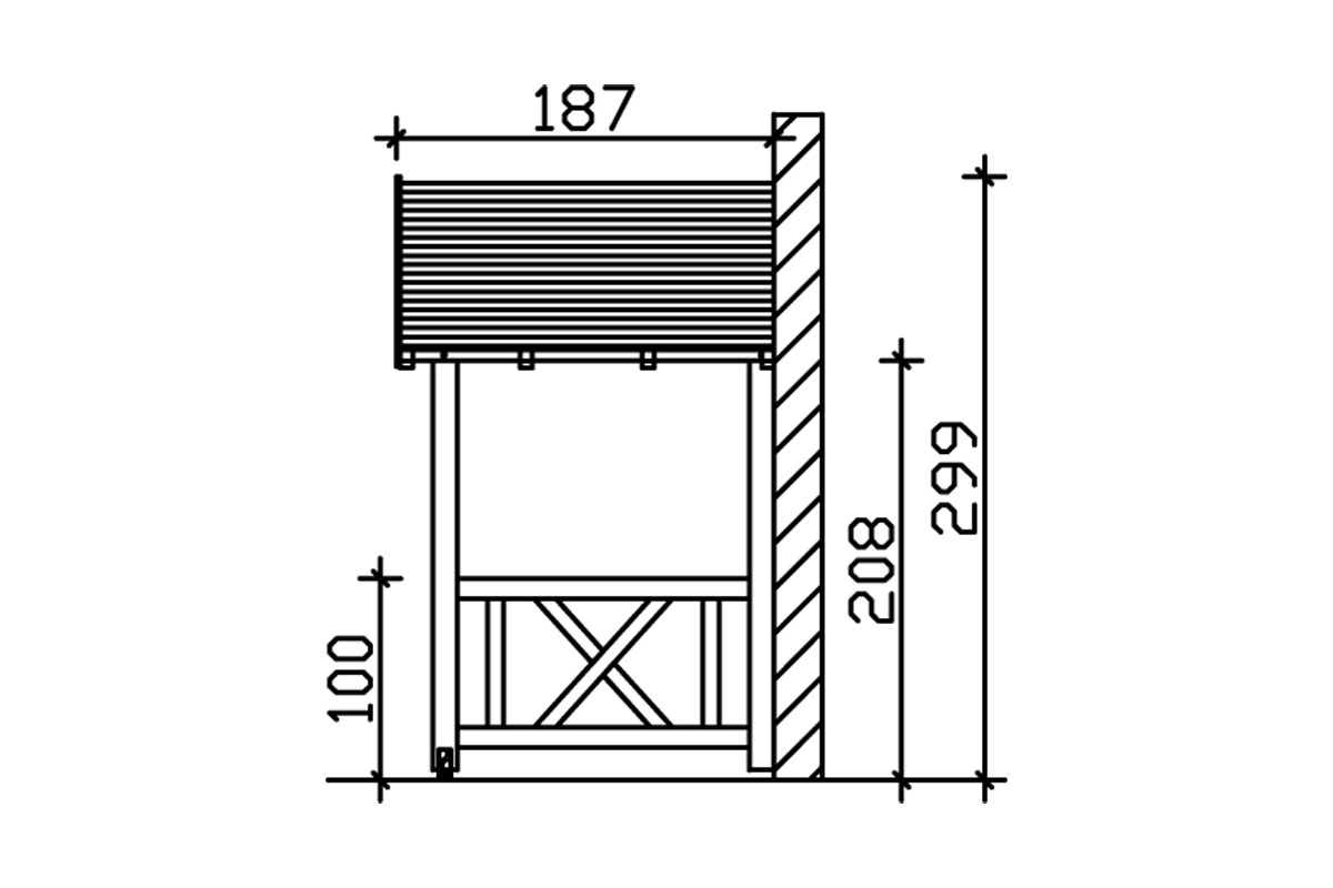 Vordach Stralsund 7 Satteldach