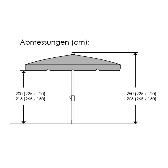 Sonnenschirm Aquila, eckig