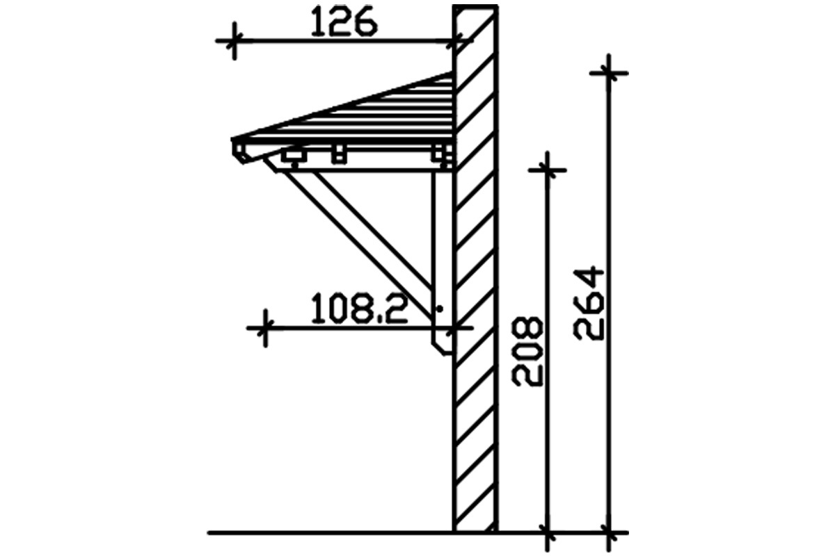 Vordach Wesel 1 Walmdach bei leitermann.de günstig kaufen Vordach Wesel 1 Walmdach