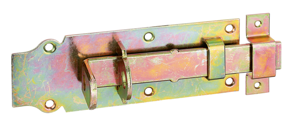 Schlossriegel m.flachem Griff gerade m.Schlaufe