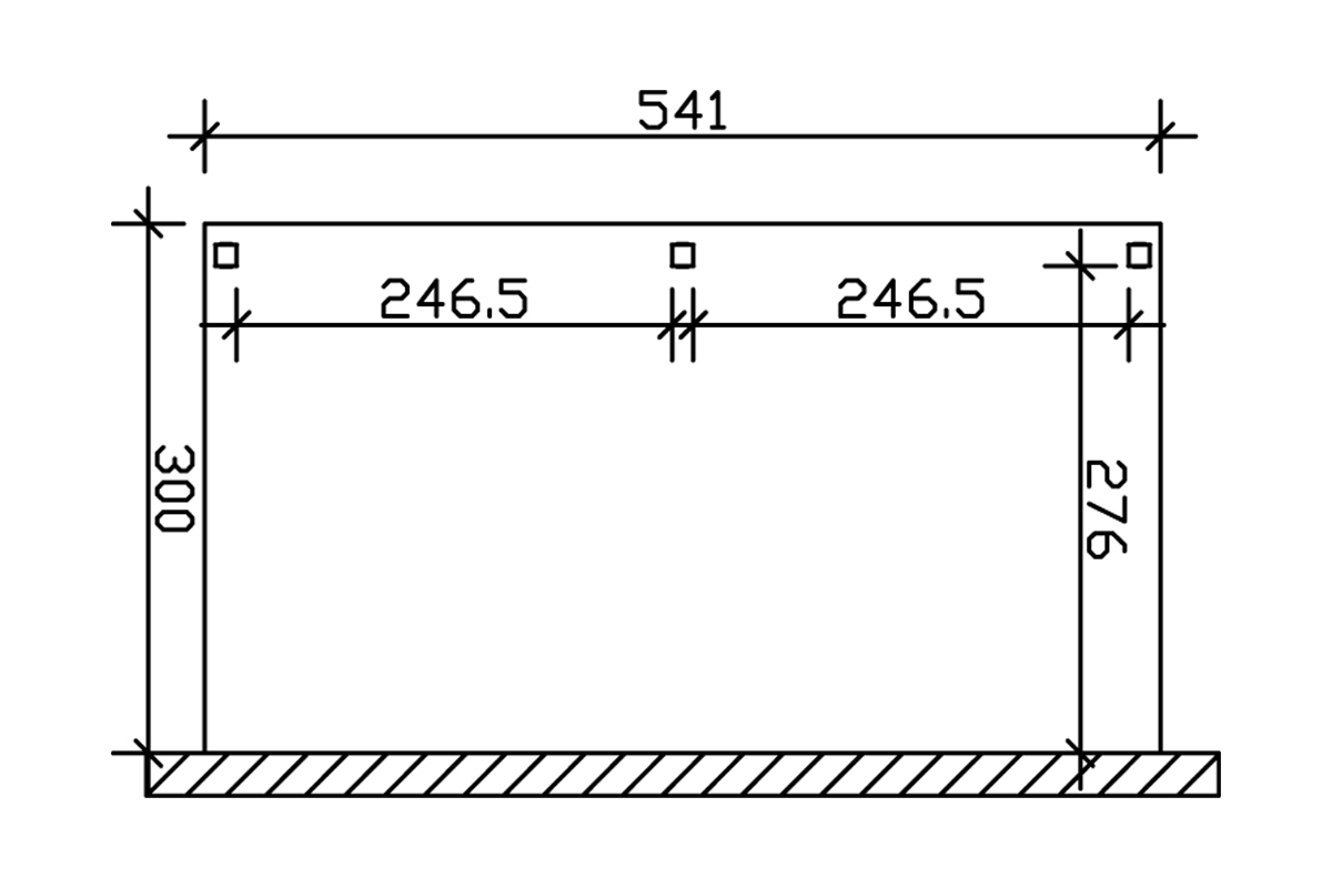 Carport Vogtland 300 x 541cm