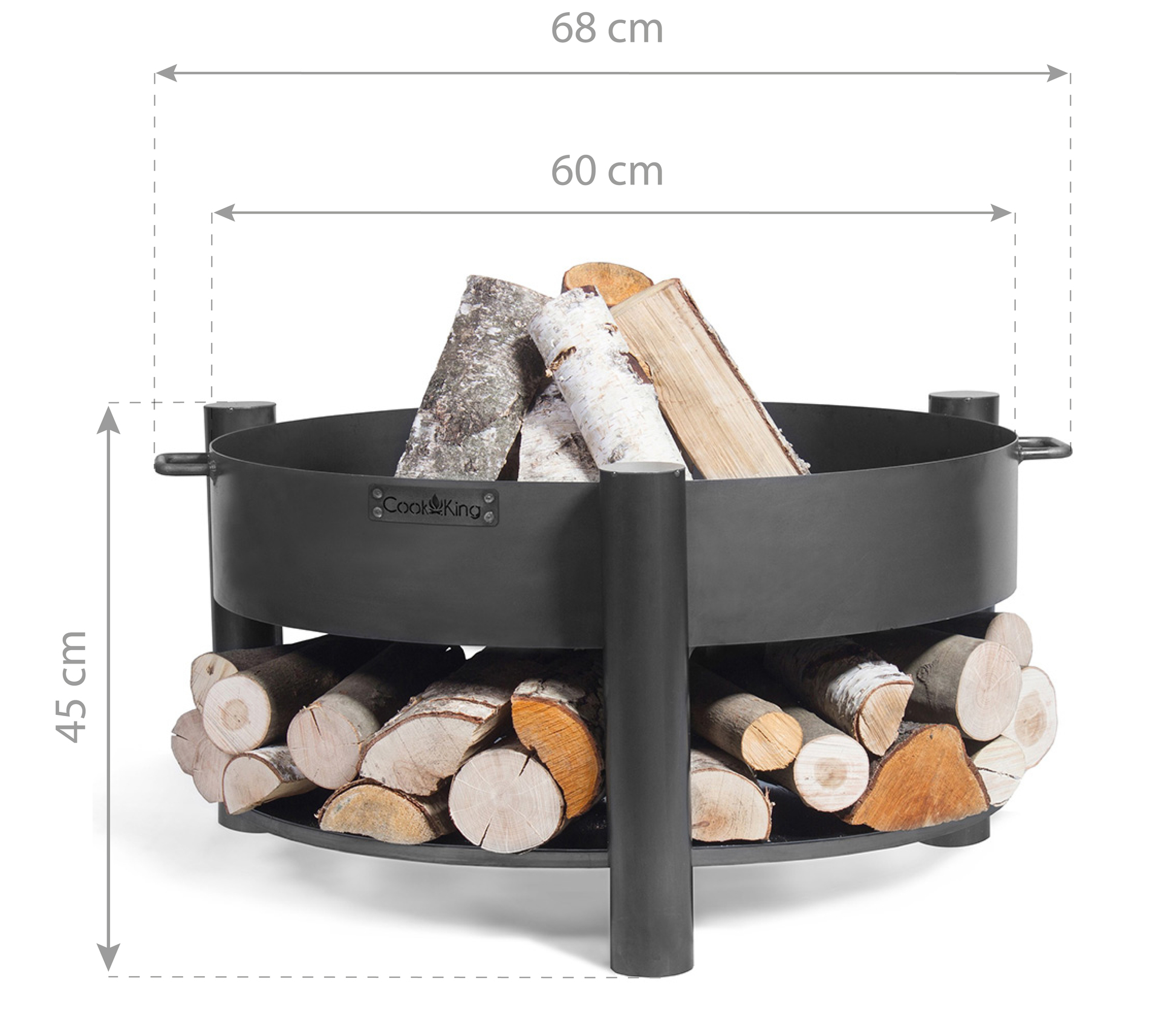 Feuerschale Montana, inkl. Holzlager bei leitermann.de günstig kaufen Feuerschale Montana, inkl. Holzlager