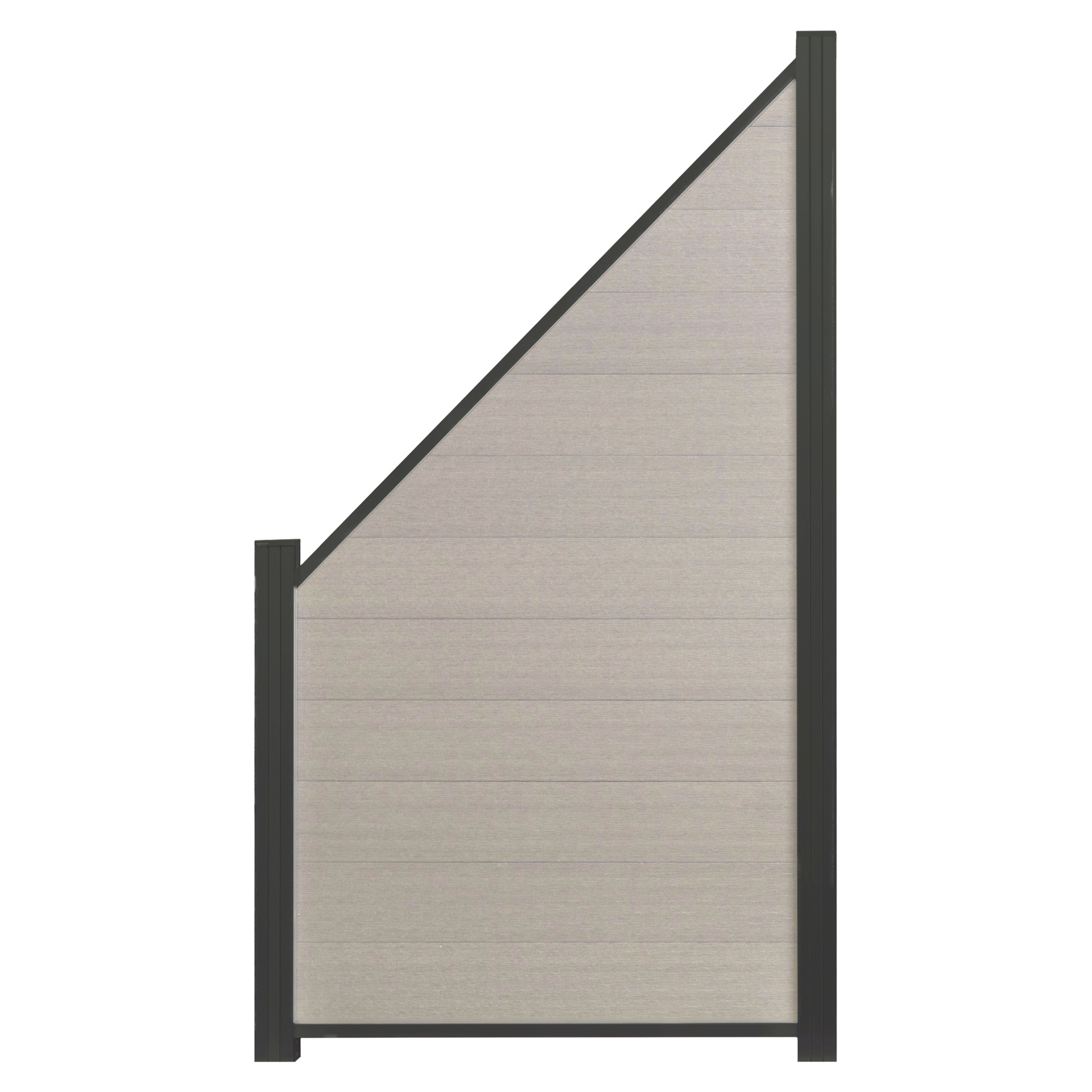 ECOSTECK-Start & Abschluss Set ANTHRAZIT, für ein Eckelement