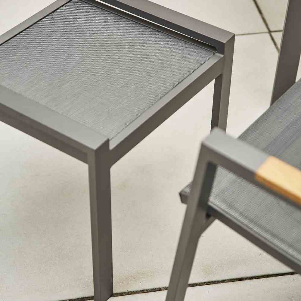 Savona Hocker matt anthrazit / silber-schwarz