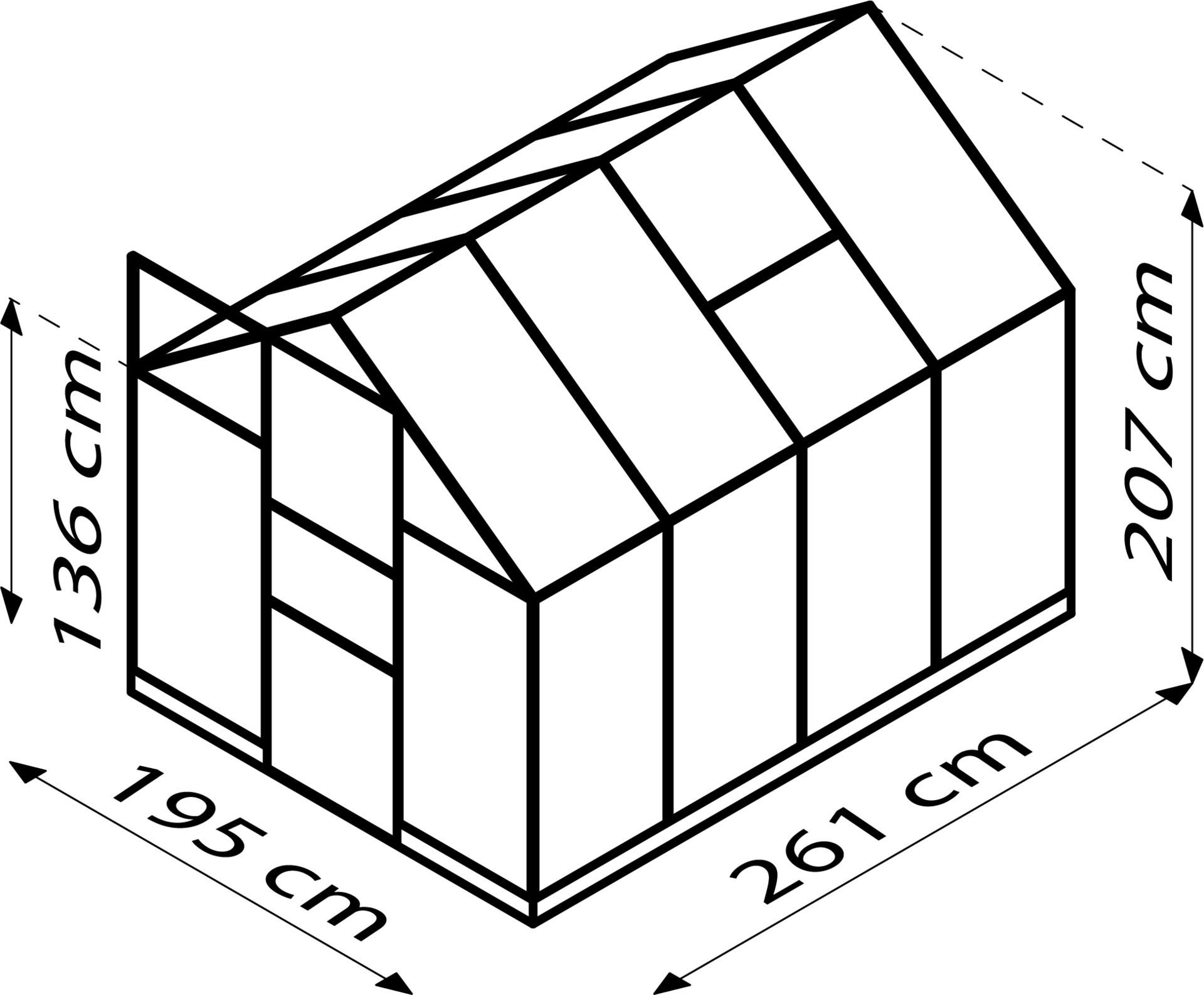 Gewächshaus Eris 5000, ESG3mm bei leitermann.de günstig kaufen Gewächshaus Eris 5000, ESG3mm