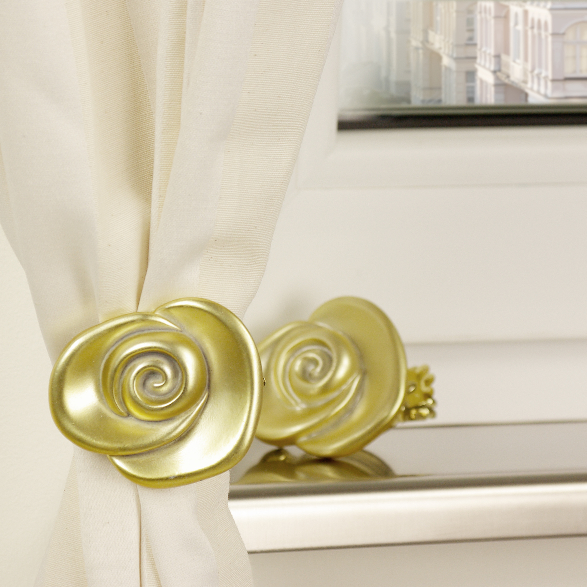 Donauklammern Motiv Rose für Gardinenstangen