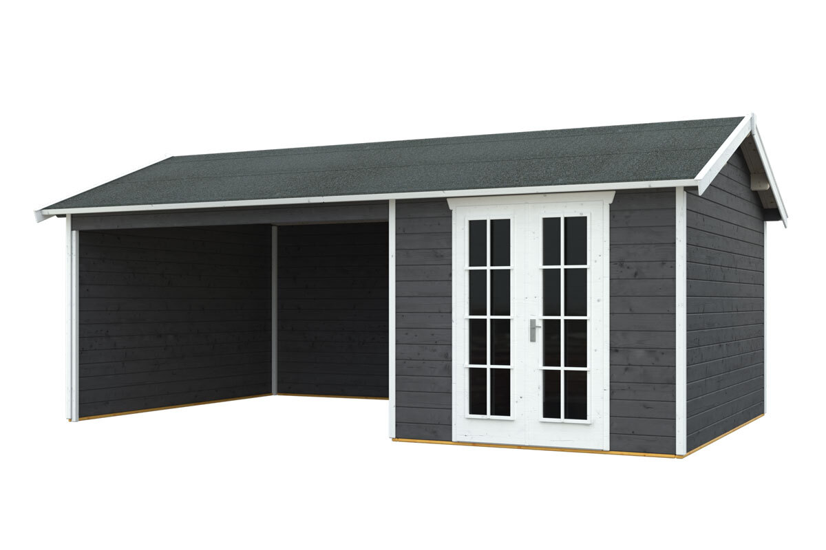 Gartenhaus Tilburg 613x380cm, 28mm