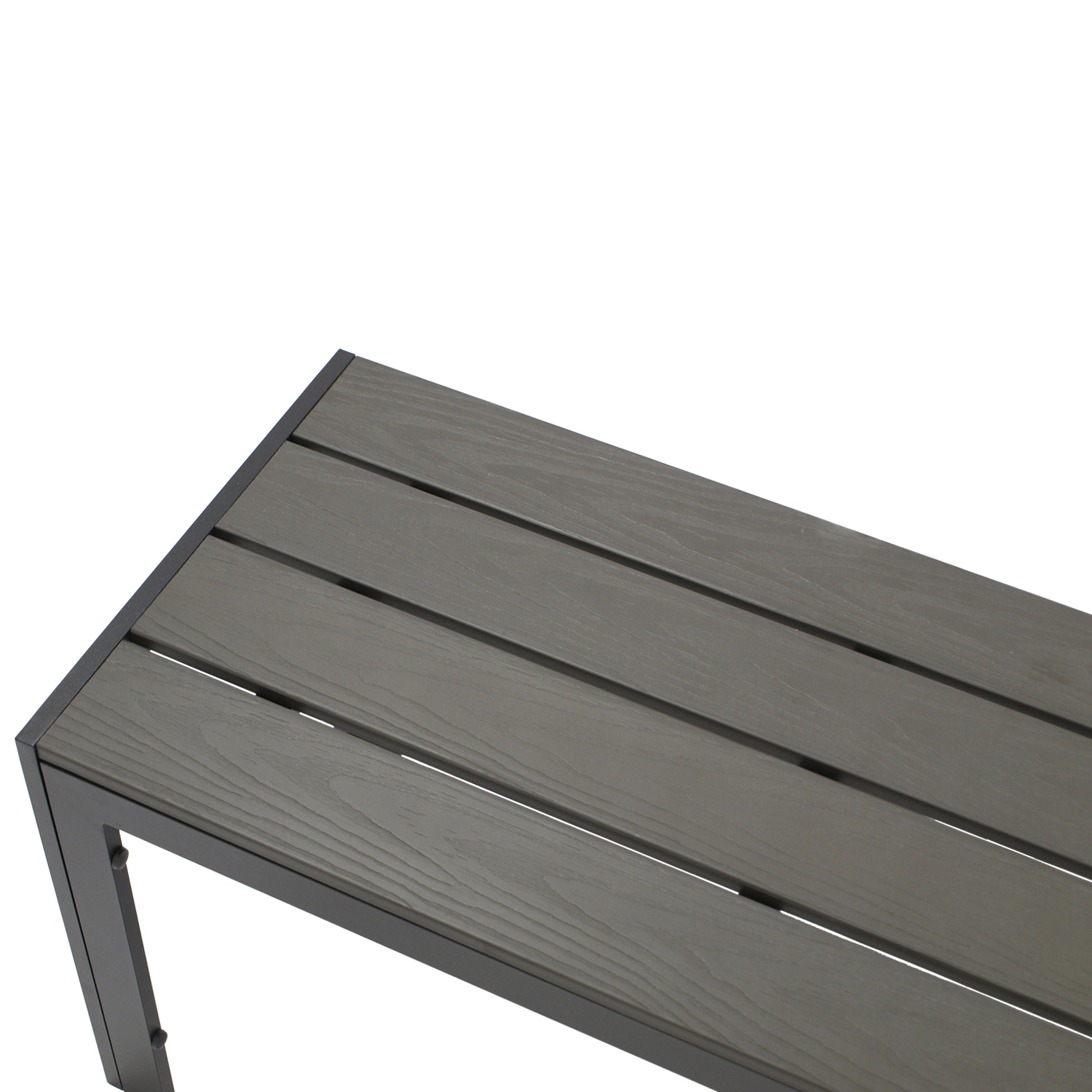 Hockerbank 2-sitzer, Aluminium, Kunstholz