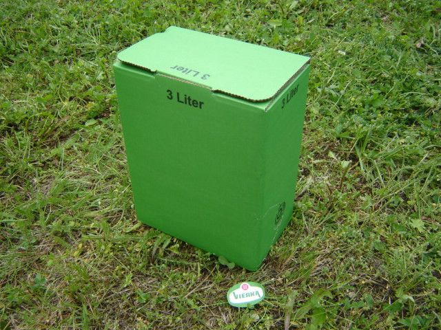 Karton grün für 3l Kunststoffbeutel
