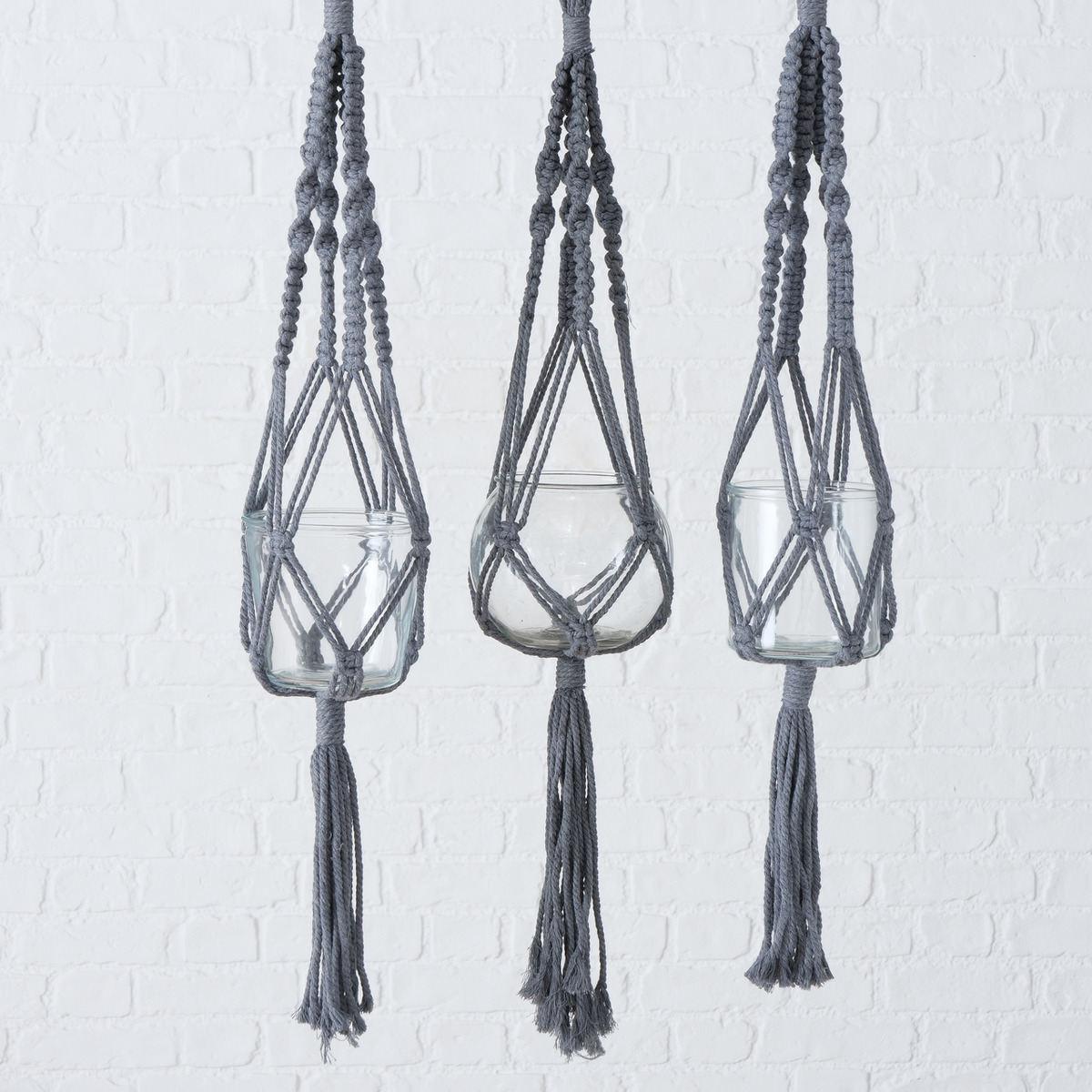 Pflanztopf Makramee, 3-fach sortiert bei leitermann.de günstig kaufen Pflanztopf Makramee, 3-fach sortiert