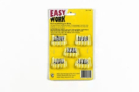 Easy Work Schraubklingen-Bits, 20teilig