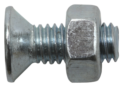 Gewindeschraube Senkkopf mit Mutter verzinkt bei leitermann.de günstig kaufen Gewindeschraube Senkkopf mit Mutter verzinkt