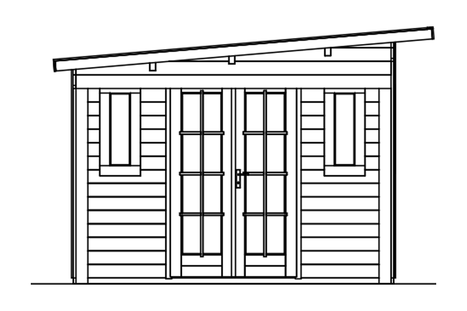 Gartenhaus Dilbeek, 513 x 320cm bei leitermann.de günstig kaufen Gartenhaus Dilbeek, 513 x 320cm