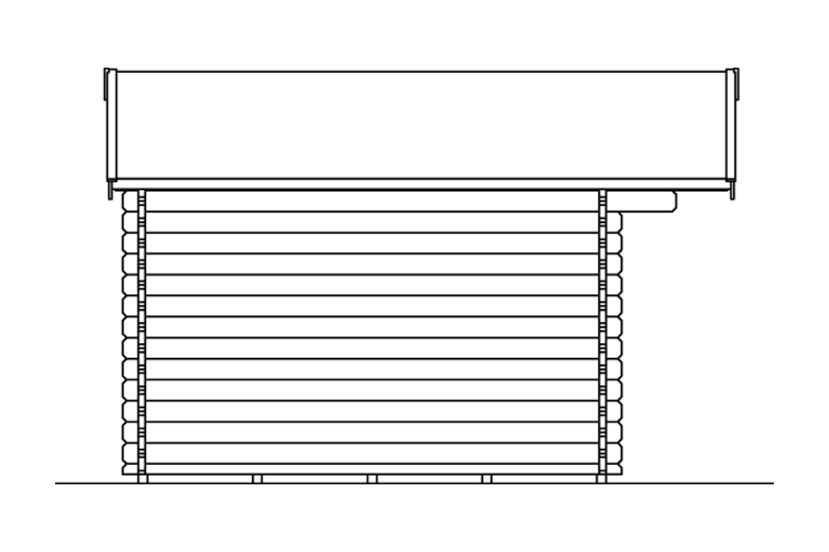 Gartenhaus Stavanger 1, mit Vordach 80cm natur