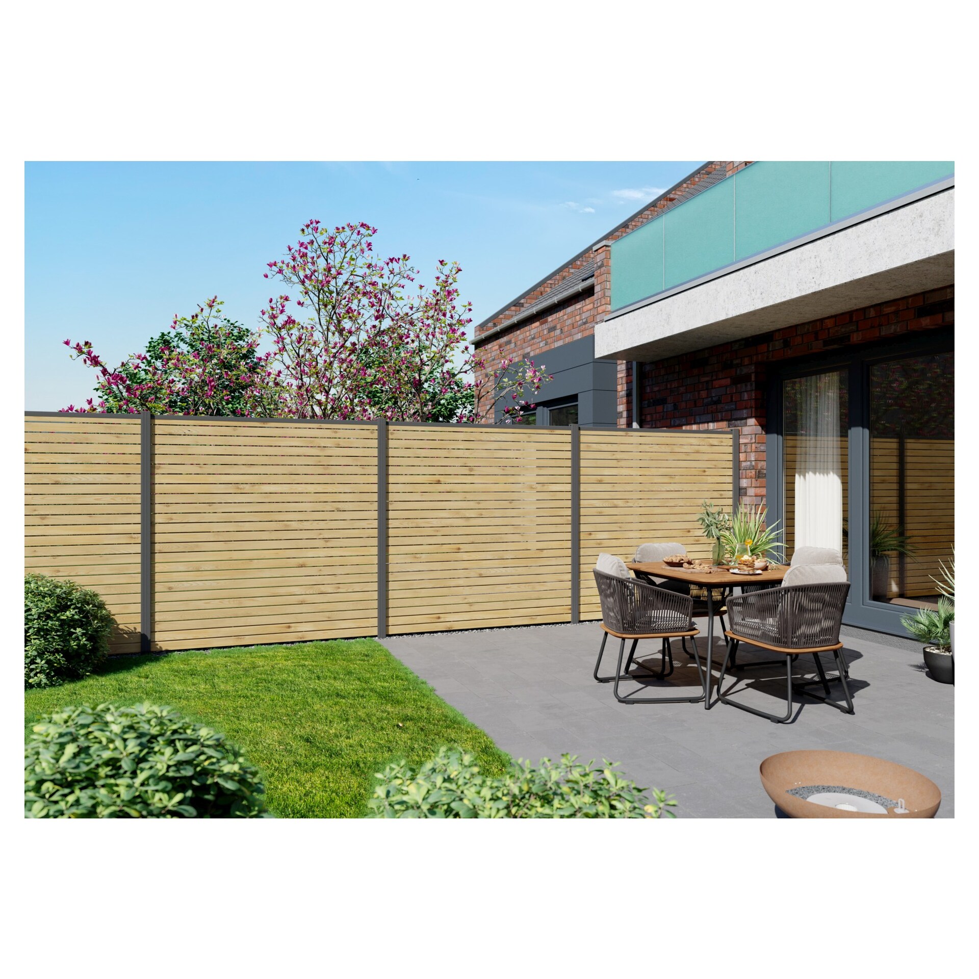 RHÖN-Serie Steckzaunelement 180x180 cm, 4-tlg. bei leitermann.de günstig kaufen RHÖN-Serie Steckzaunelement 180x180 cm, 4-tlg.