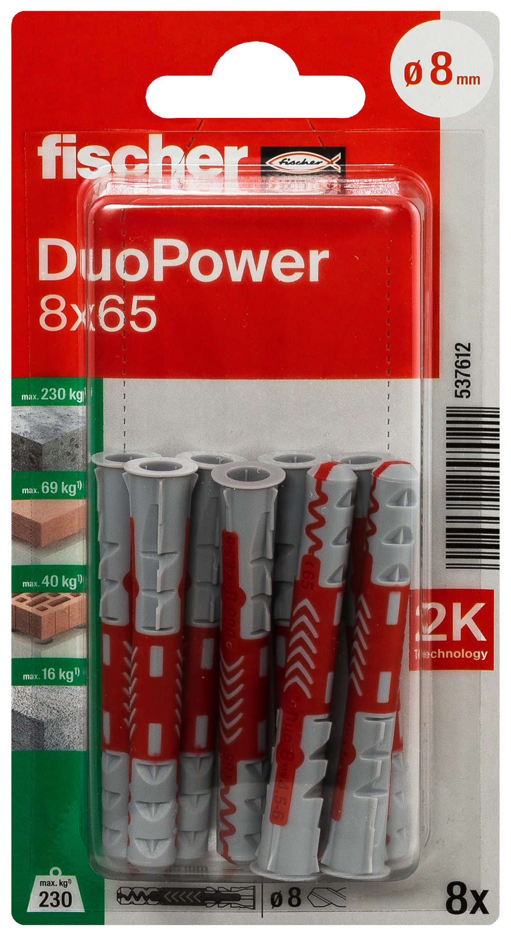 Duopower Dübel 8x65 K