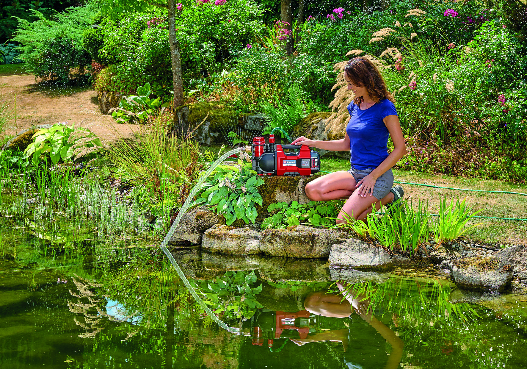 Akku-Gartenpumpe AQUINNA 18/30 F LED bei leitermann.de günstig kaufen Akku-Gartenpumpe AQUINNA 18/30 F LED