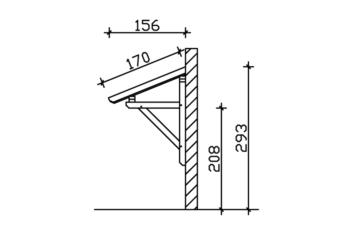 Vordach Paderborn 1 Pultdach