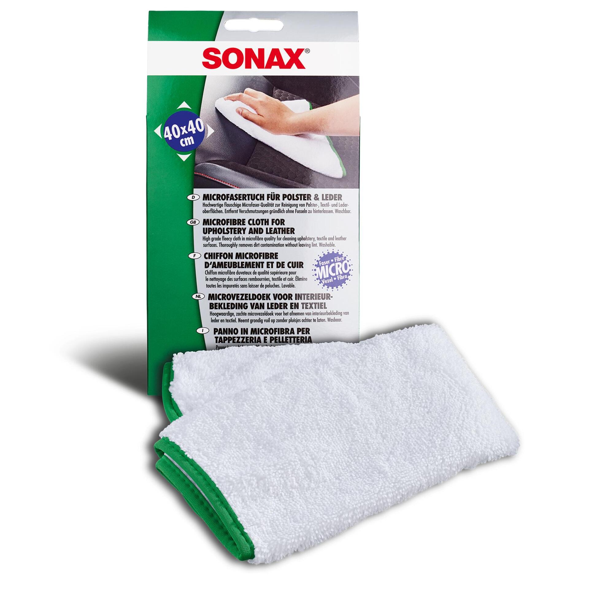 SONAX Microfaser-Tuch für Polster und Leder