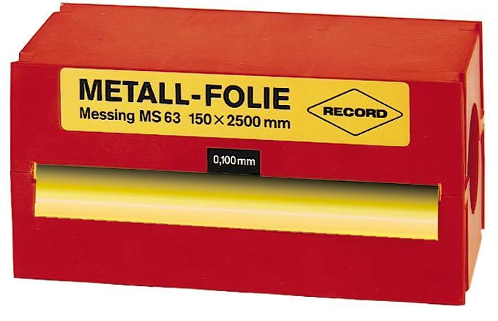 Metallfolie Messing 150x2500x0,250mm RECORD