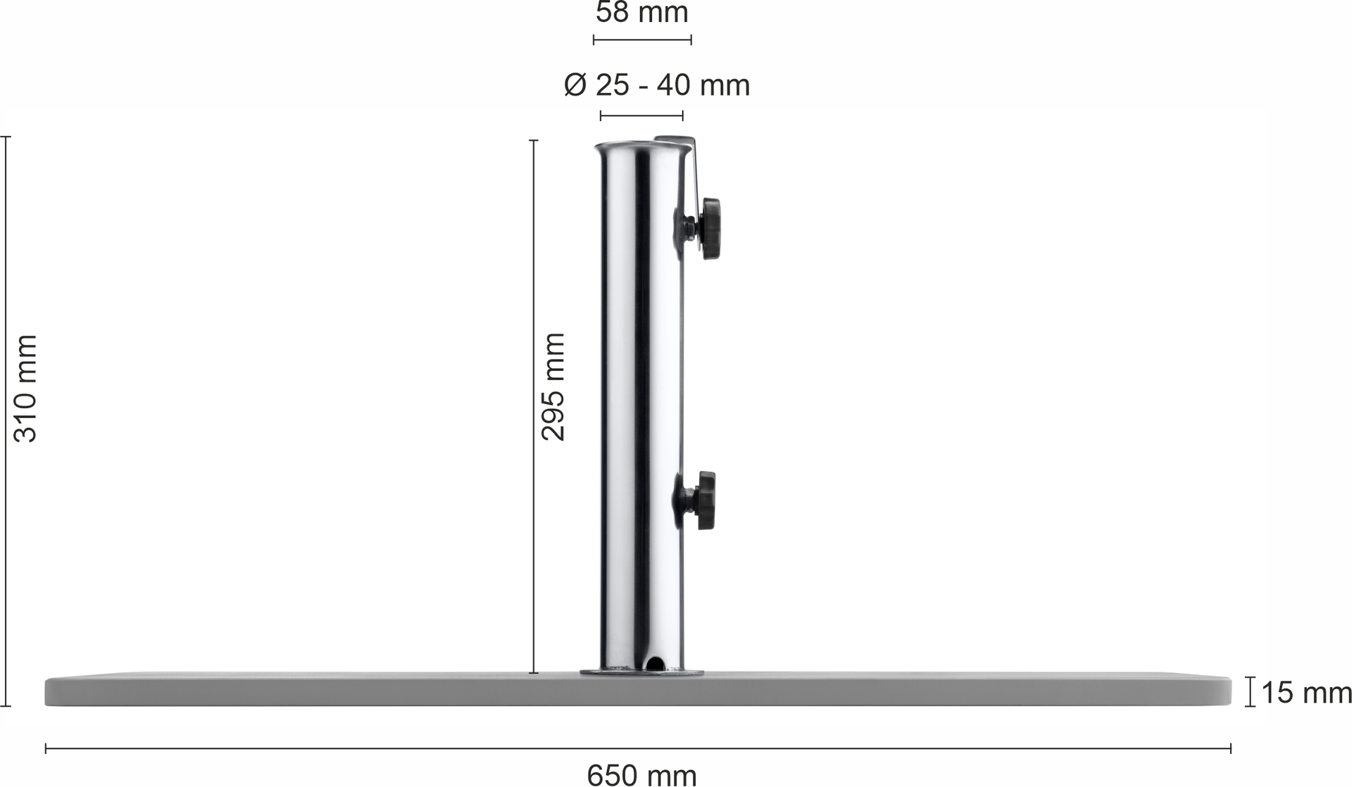 Balkonschirmständer Stahl ca. 23 kg bei leitermann.de günstig kaufen Balkonschirmständer Stahl ca. 23 kg