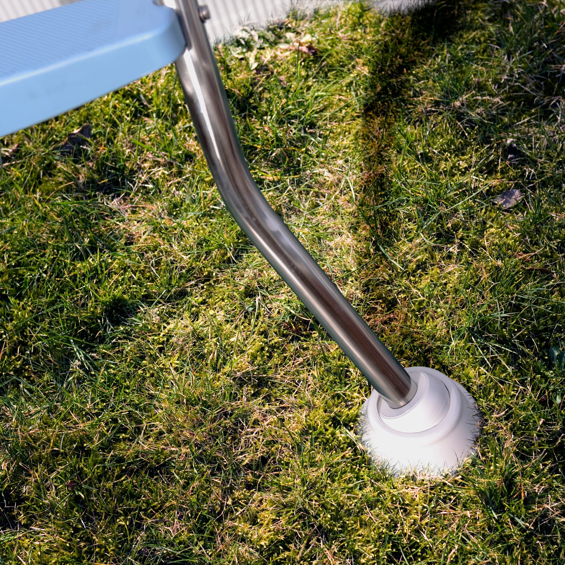 Edelstahlleiter, 2x4 Stufen inkl. Plattform