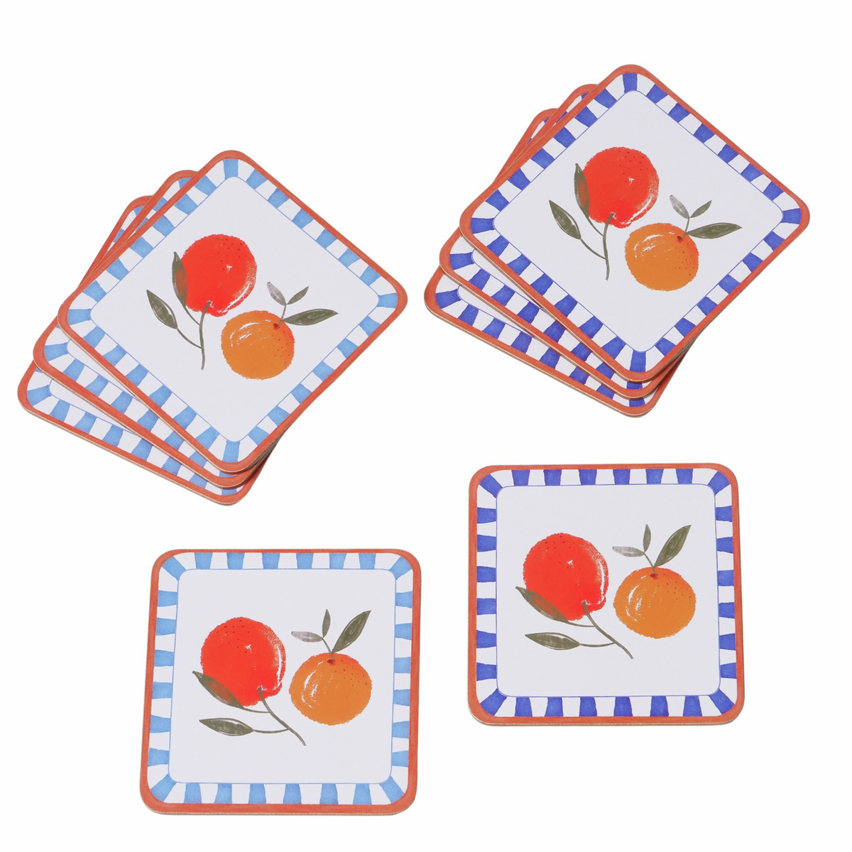 Untersetzer Fruits, 4-teilig, 2-fach sortiert