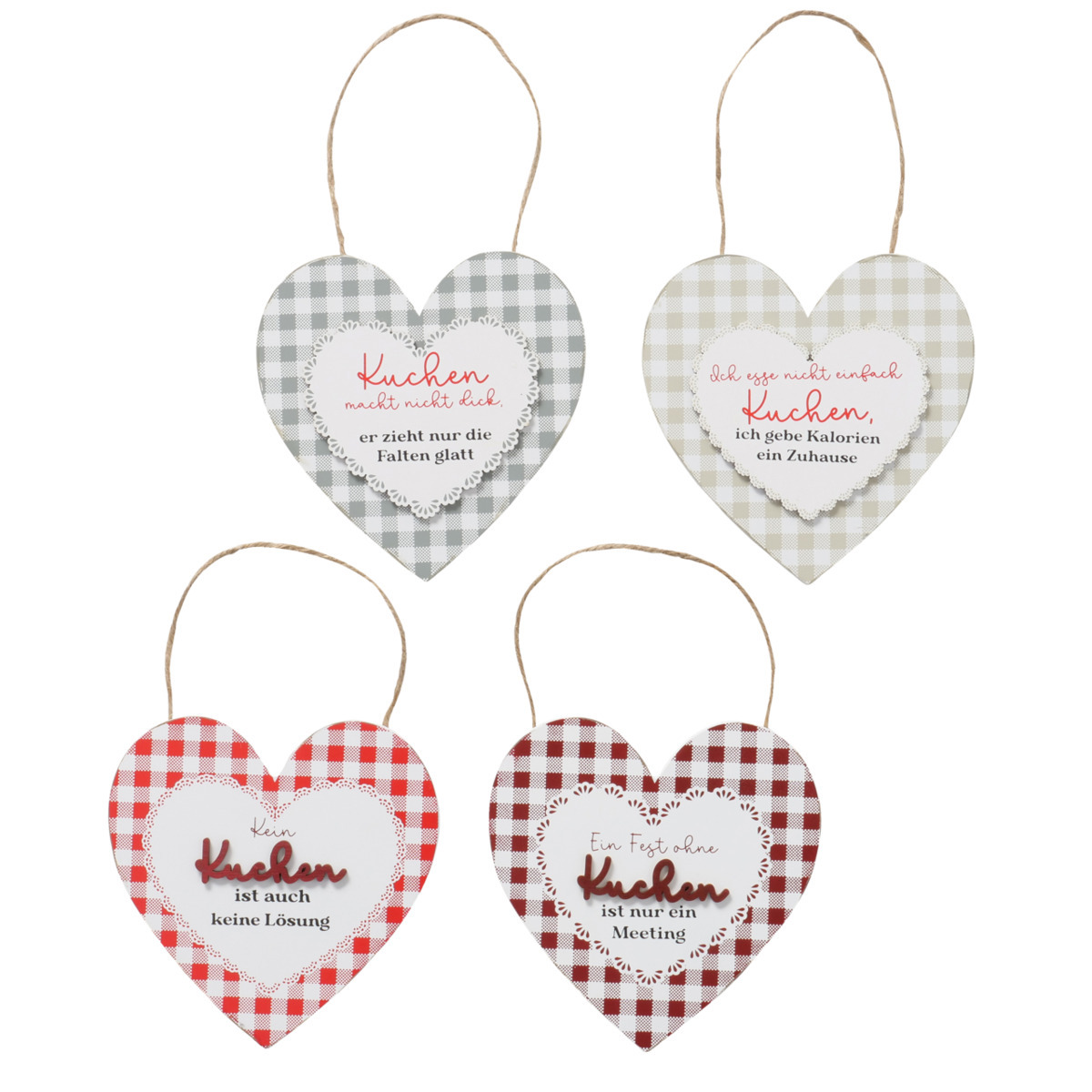 Dekoanhänger Kuchen, 4-fach sortiert bei leitermann.de günstig kaufen Dekoanhänger Kuchen, 4-fach sortiert