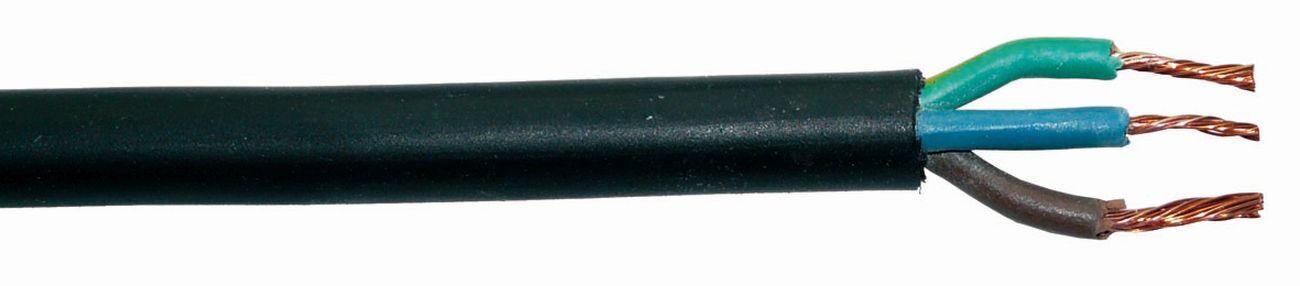 Gummischlauchleitung H05 RR-F 3G1mm² schwarz