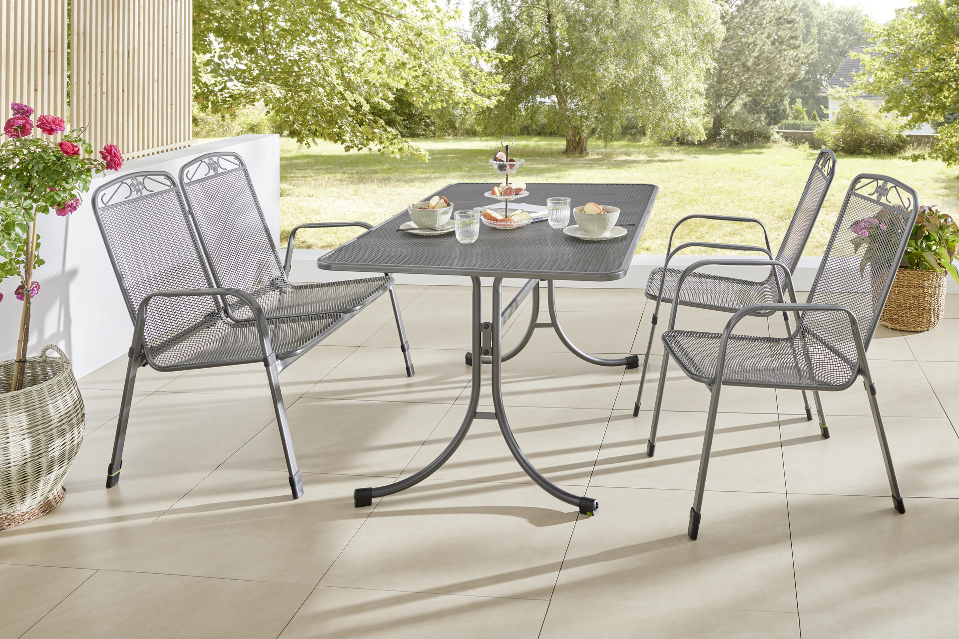 2-Sitzer Bank Savoy, eisengrau