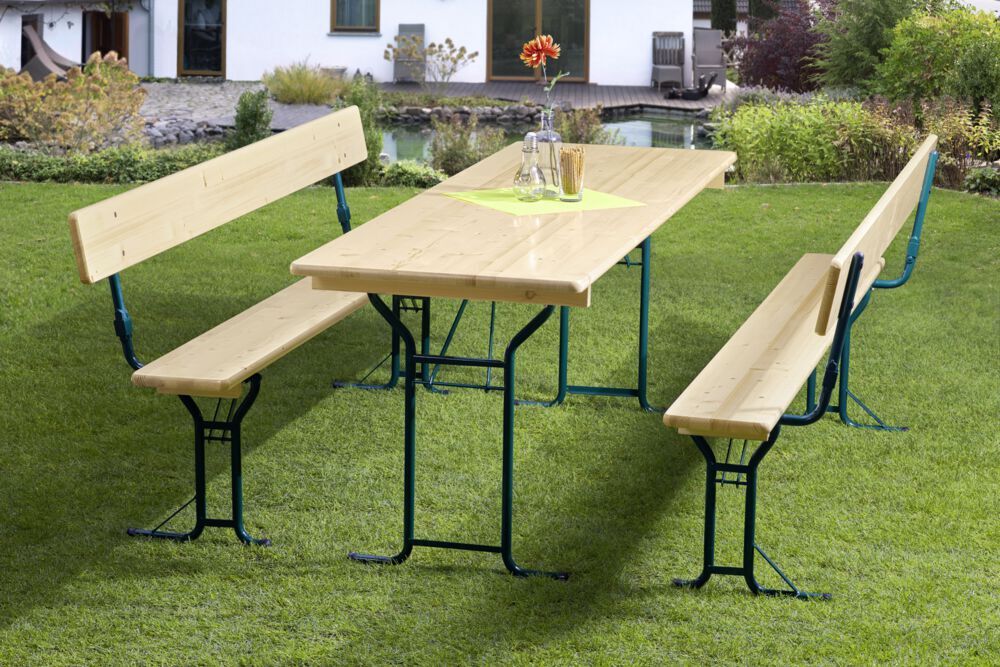 Festzeltgarnitur mit Lehne 3-tlg.