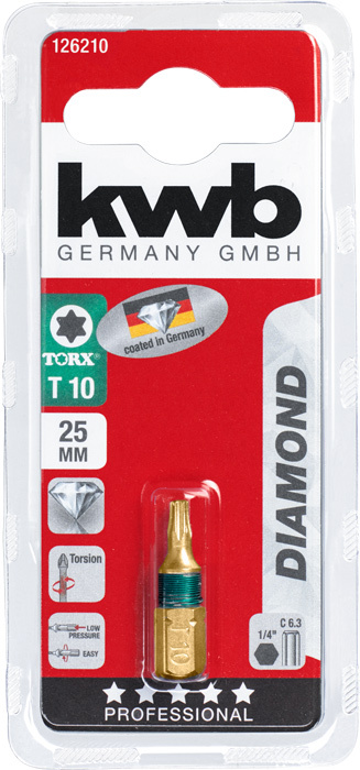 Diamant Schraubendreherbit 25 mm Torx bei leitermann.de günstig kaufen Diamant Schraubendreherbit 25 mm Torx