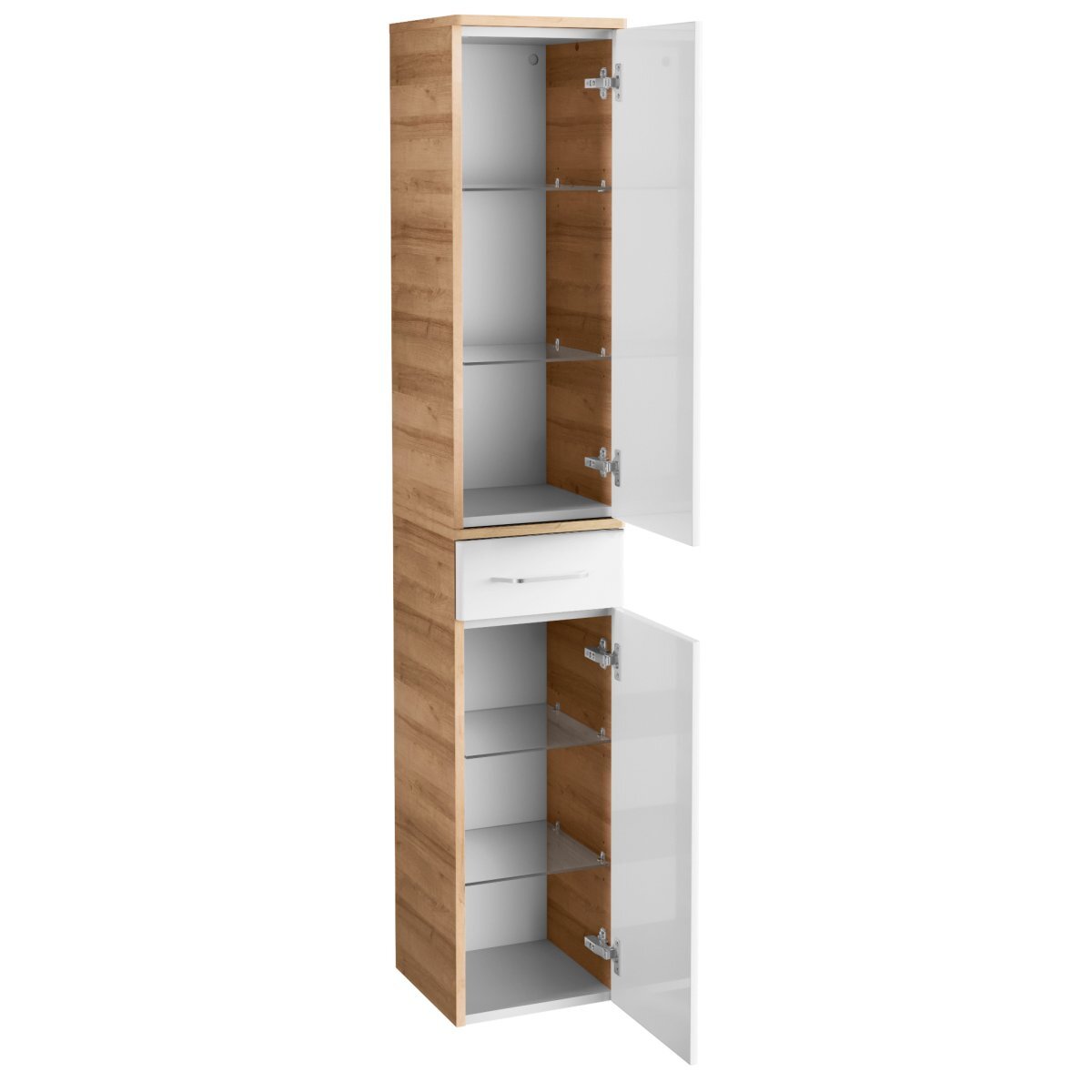 MILANO Hochschrank 30,5x165,5x32cm, 2Türen 1Schub