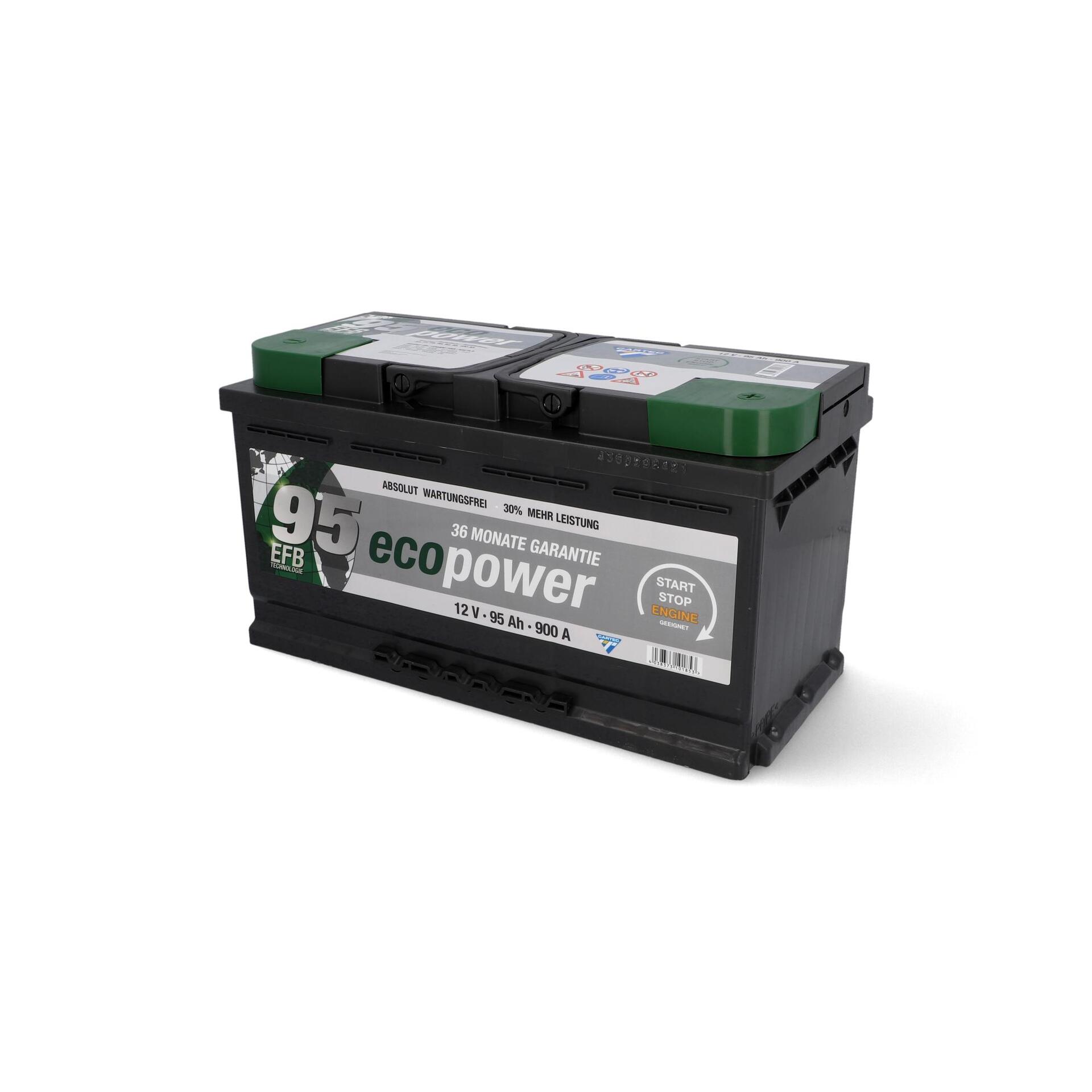 Cartec Batterie Eco Power 95 EFB 12V-95Ah-850A