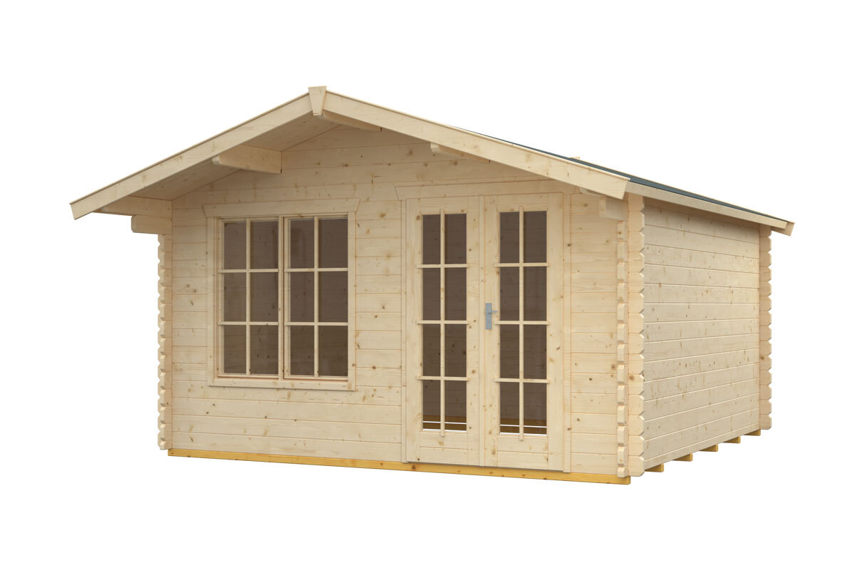 Gartenhaus Stavanger 1, mit Vordach 80cm natur