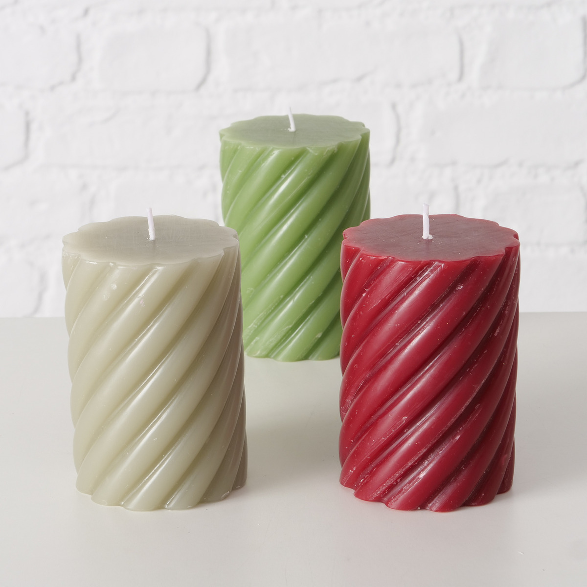 Stumpenkerze Wrap, 3-fach sortiert bei leitermann.de günstig kaufen Stumpenkerze Wrap, 3-fach sortiert