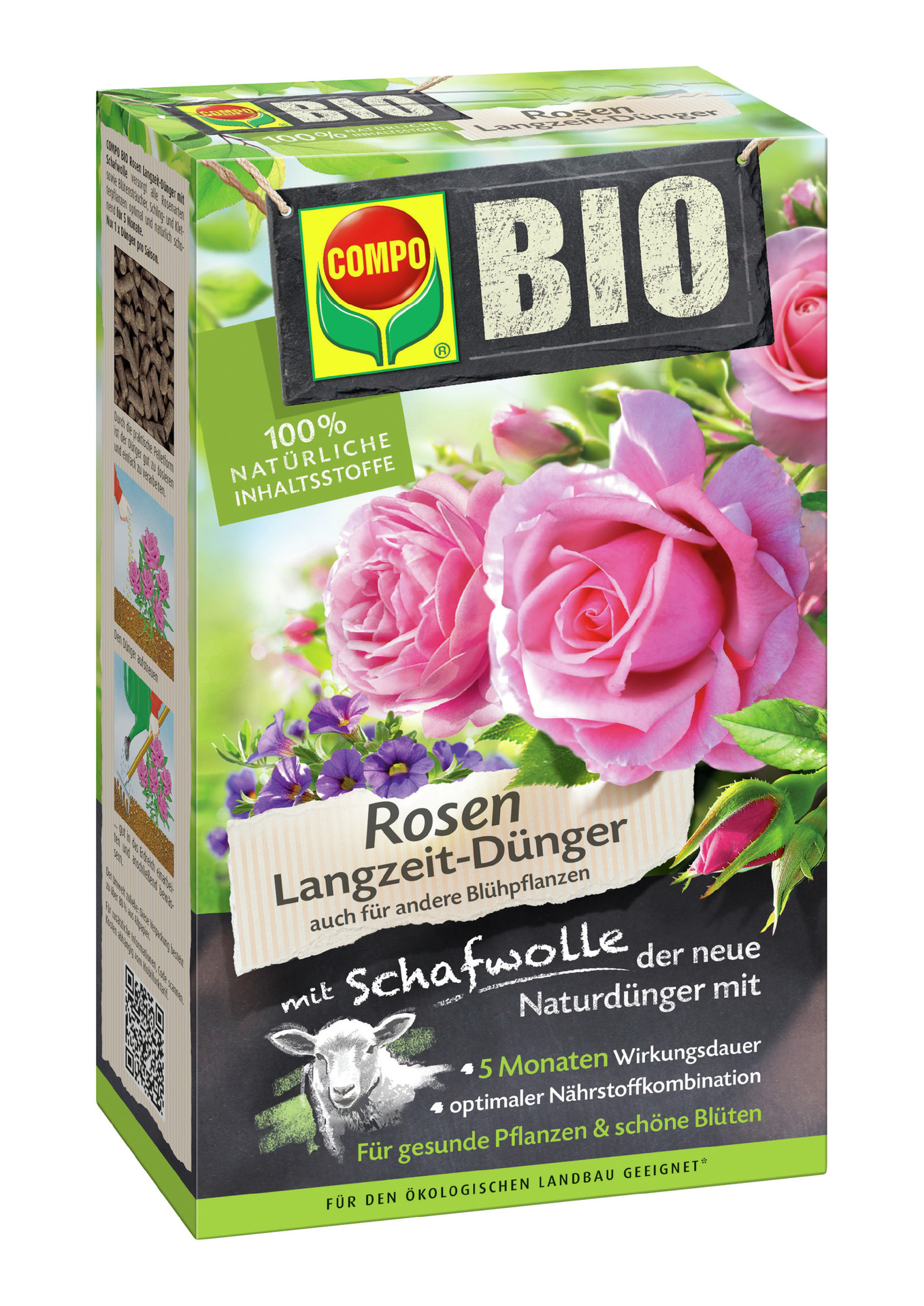 BIO Rosen Langzeit-Dünger mit Schafwolle