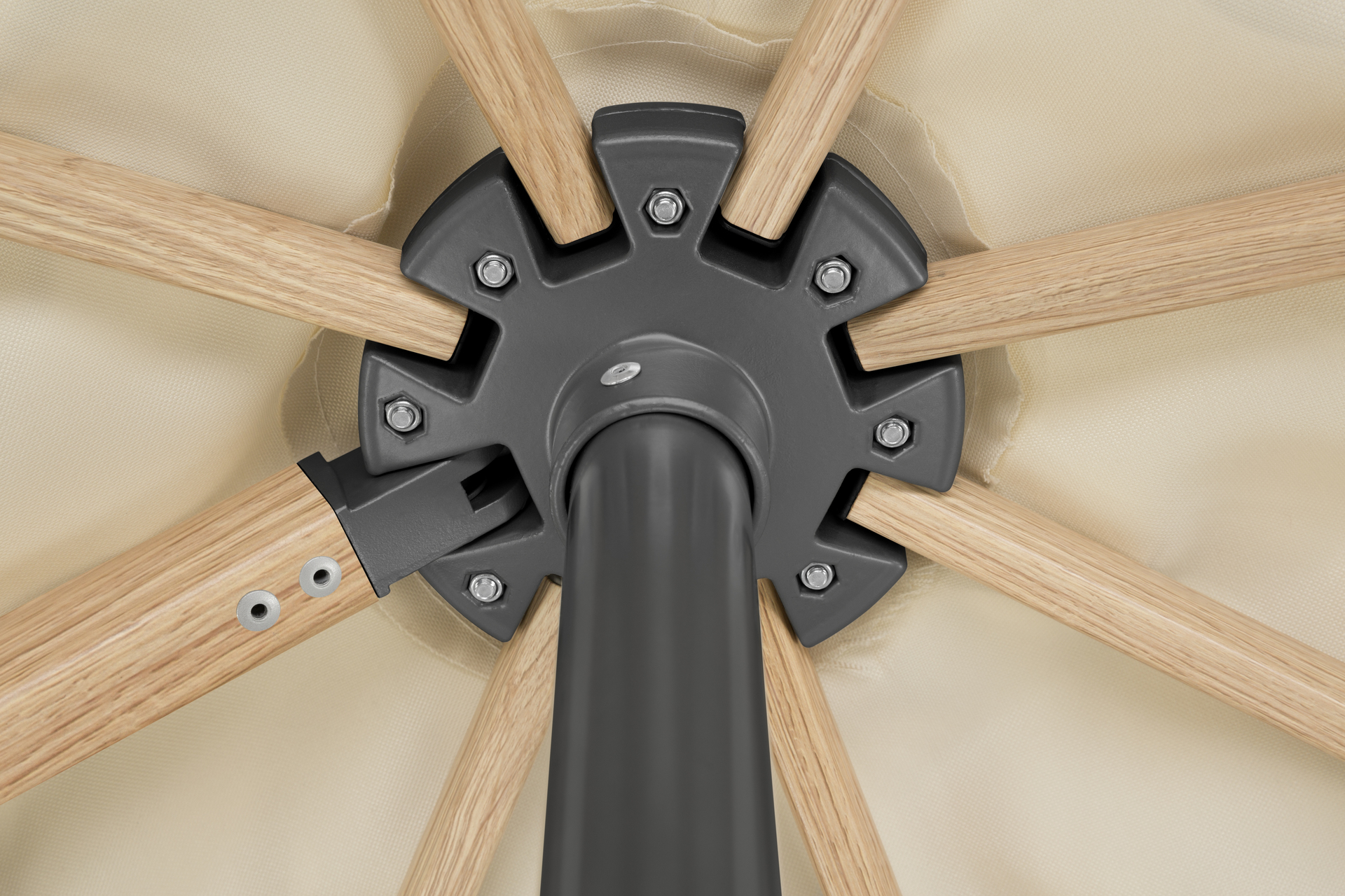 Ampelschirm Rhodos Twist Woody 300x300/8cm bei leitermann.de günstig kaufen Ampelschirm Rhodos Twist Woody 300x300/8cm