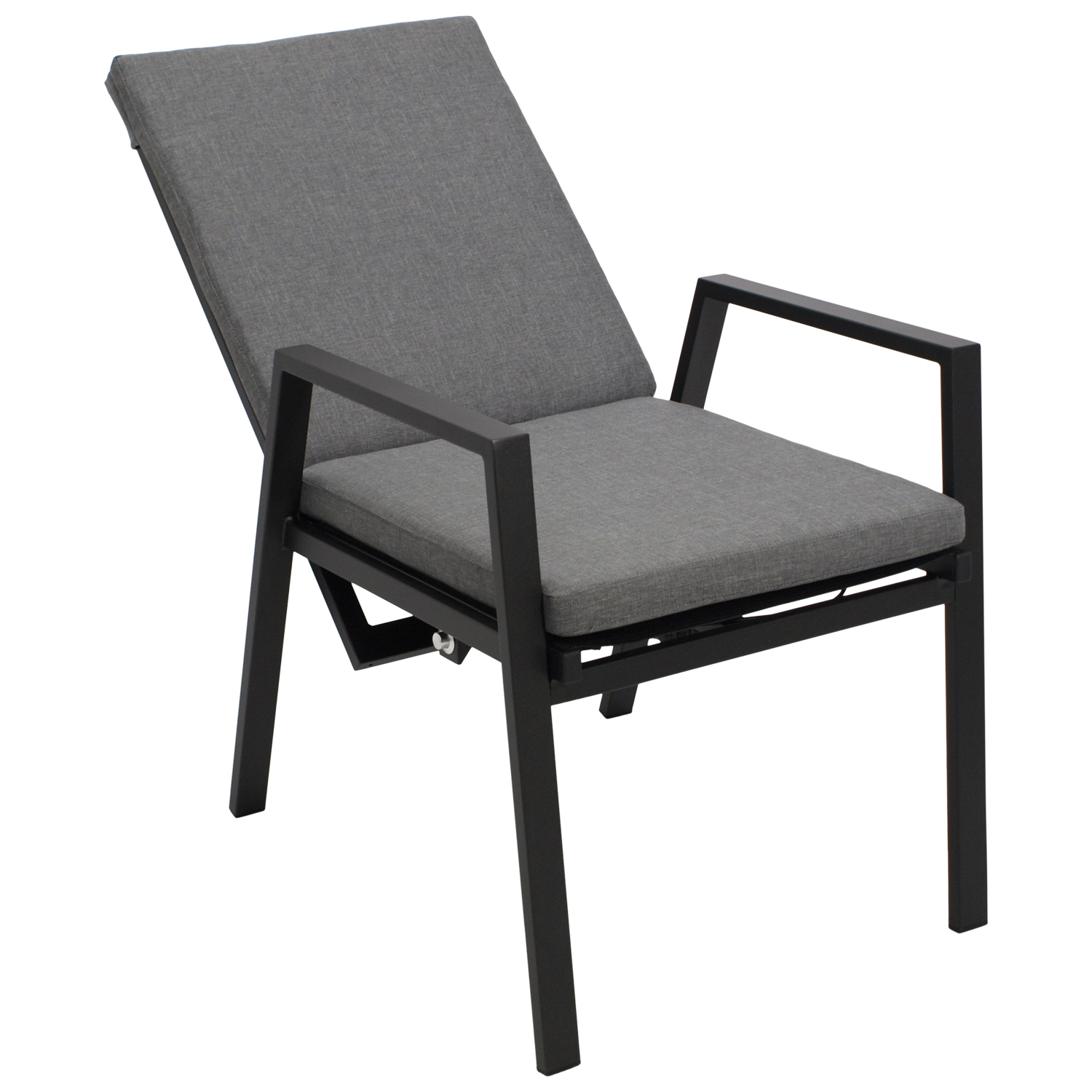 Sessel Hochlehner, Aluminium mit Polster