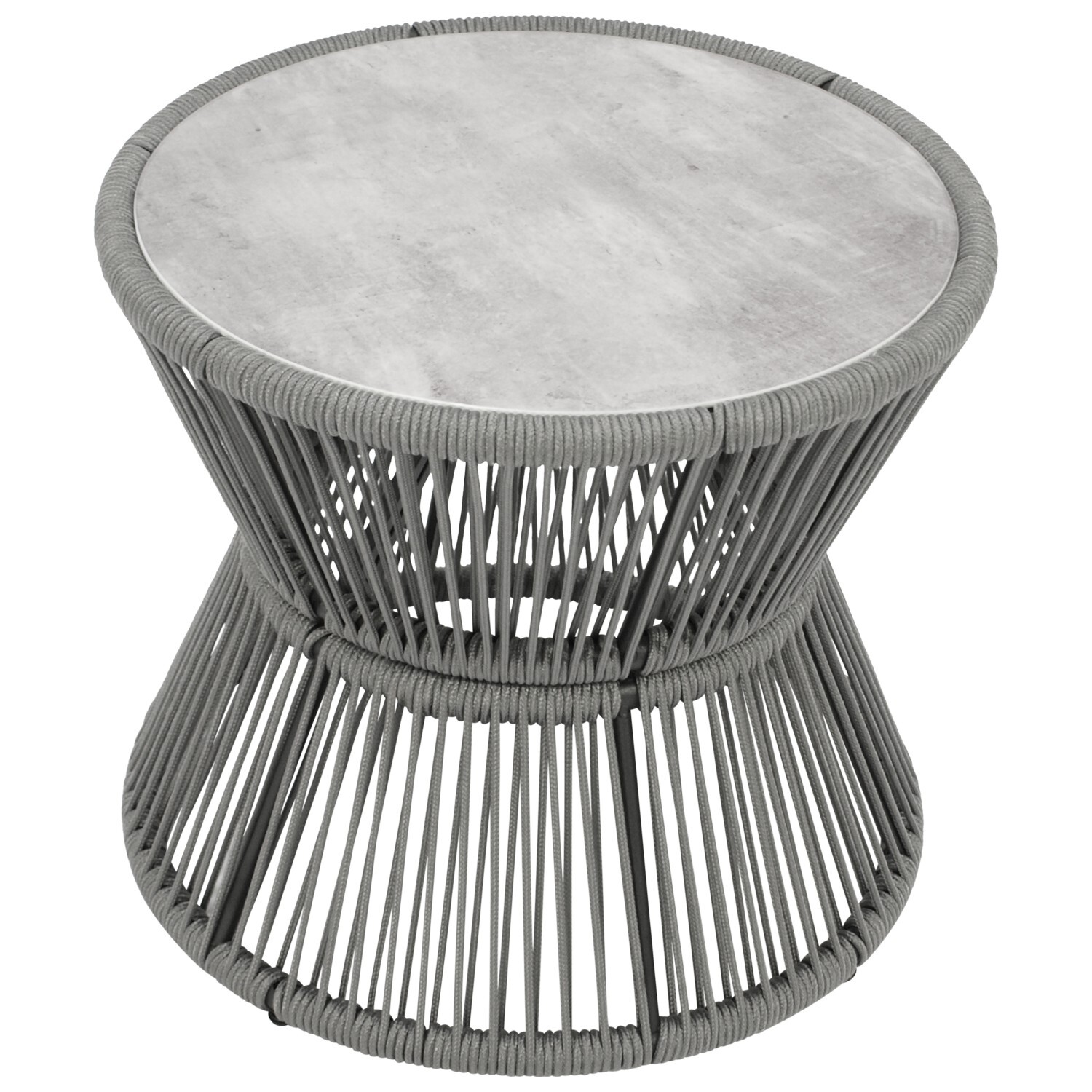 Beistelltisch 56cm rund, mit Glasplatte bei leitermann.de günstig kaufen Beistelltisch 56cm rund, mit Glasplatte