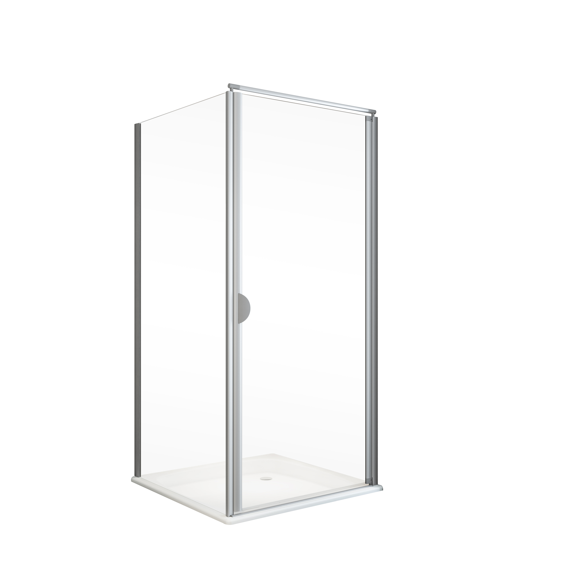 ExpressPlus Sunny Eckdusche mit Seitenwand + Duschwanne, alu-natur bei leitermann.de günstig kaufen ExpressPlus Sunny Eckdusche mit Seitenwand + Duschwanne, alu-natur