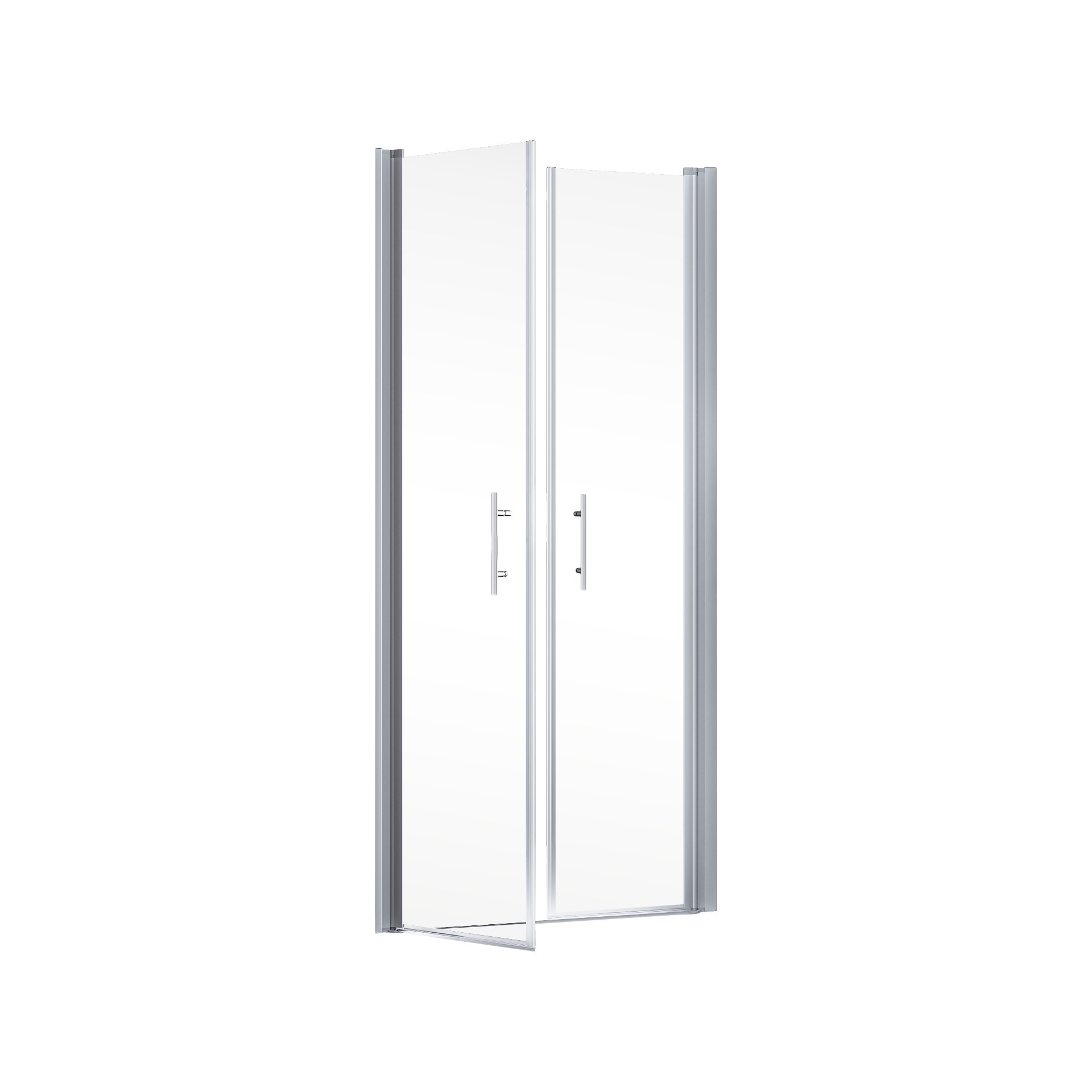 ExpressPlus Alexa Style 2.0 Pendeltür für Nische, alu-natur, Klarglas