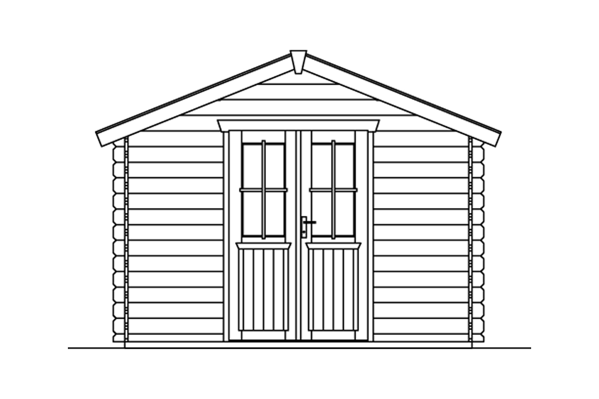 Gartenhaus Faro mit Vordach natur