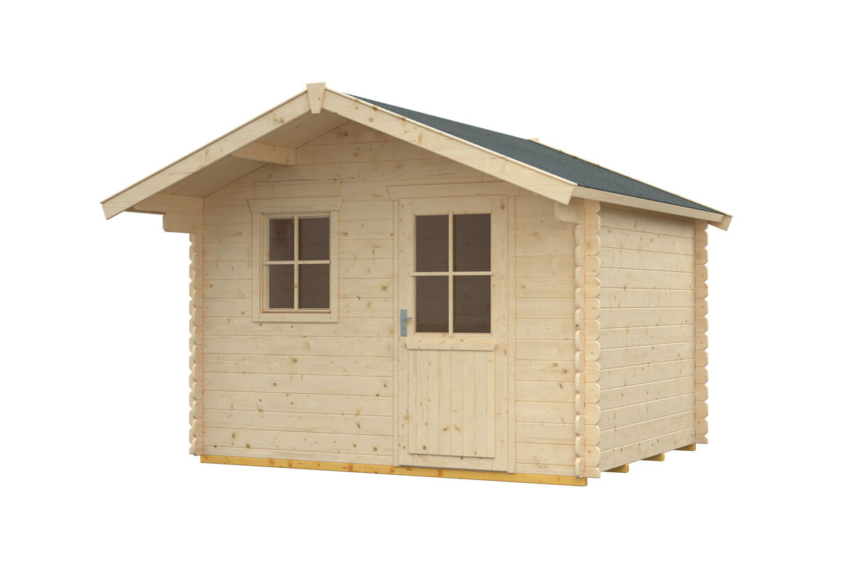 Gartenhaus Como, mit Vordach natur