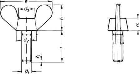 Flügelschraube DIN 316 M 6x 40 GT verzinkt E-NORMpro 100 Stück