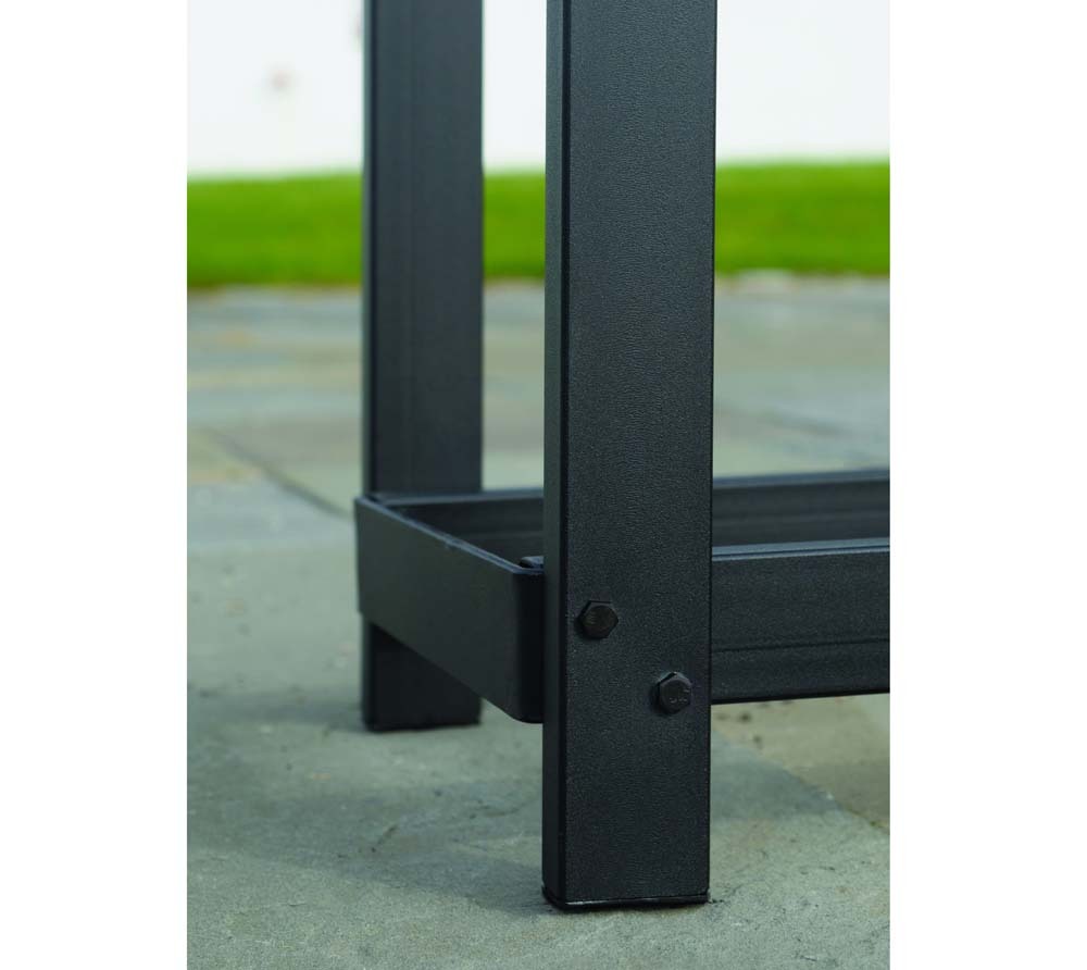 Kaminholzregal mit Cover