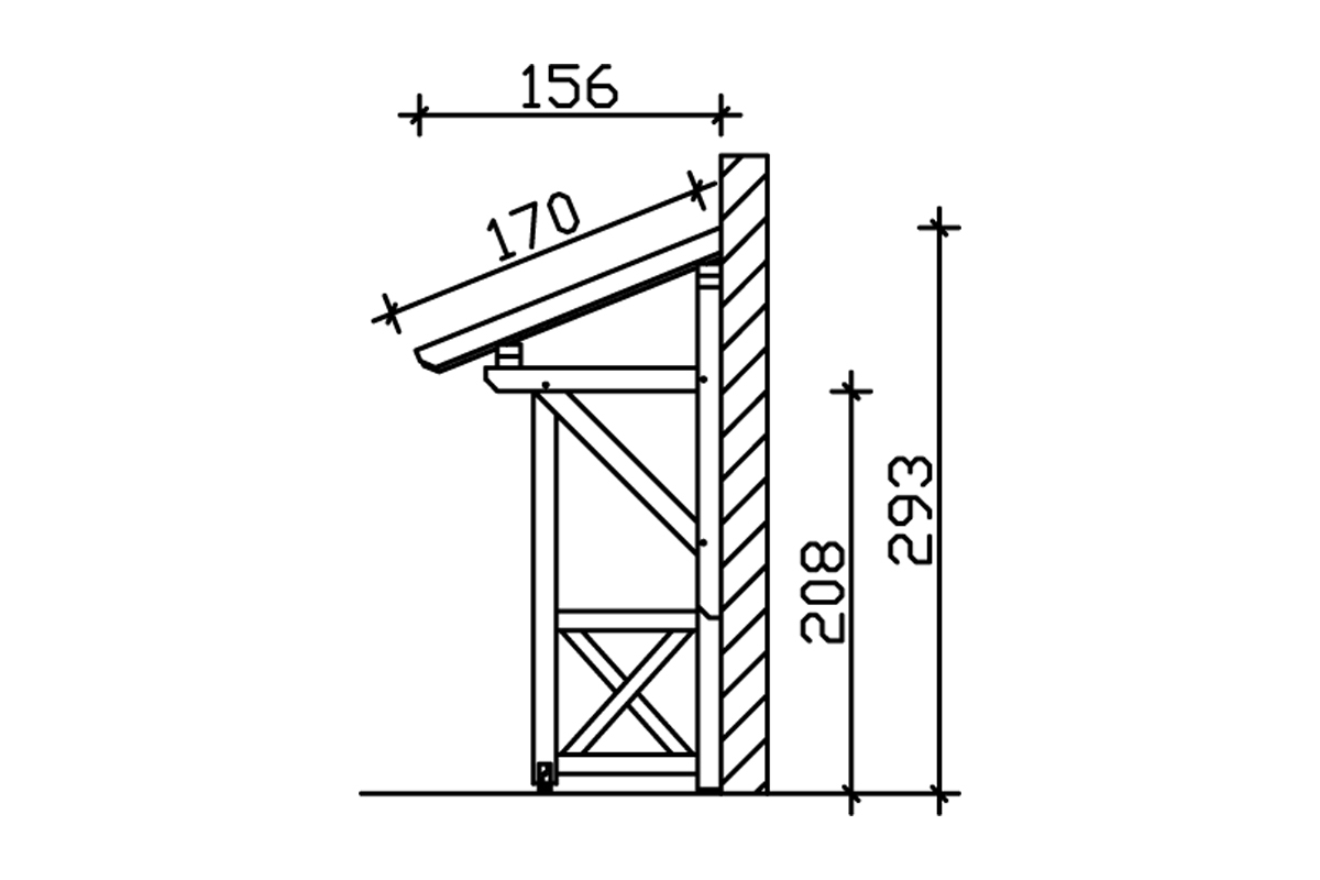 Vordach Potsdam 3 Pultdach bei leitermann.de günstig kaufen Vordach Potsdam 3 Pultdach