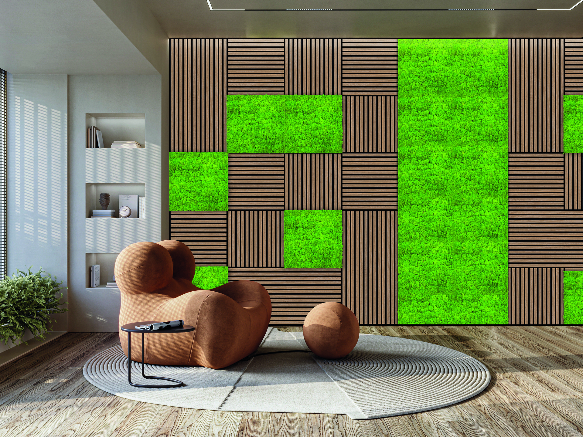 Wandpaneel Modular Wall Echtmoos